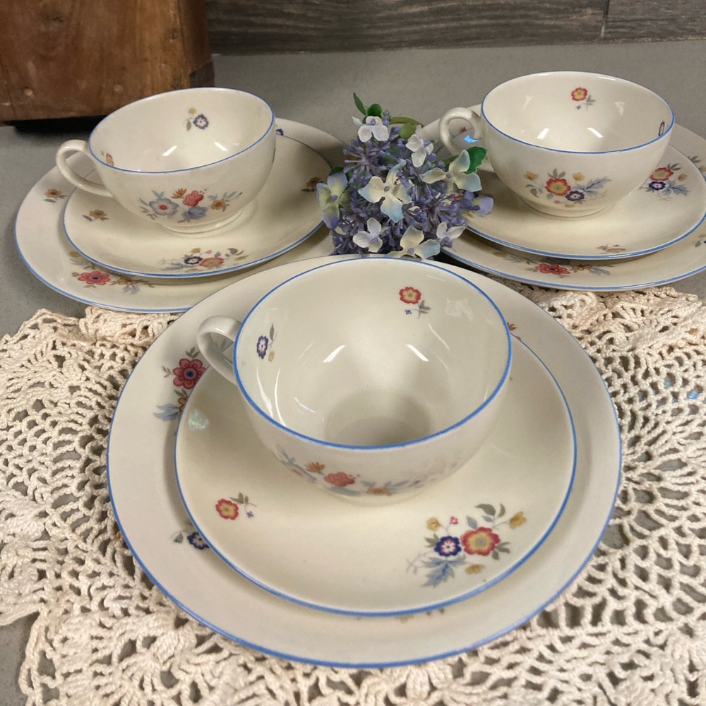 German cups, saucers, dessert plates, price is for all 9 pieces